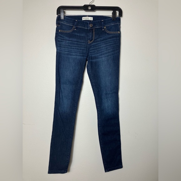 lot of 2 abercrombie kids jeans Girls Sz 14 Slim‎ Denim Casual School 26” Inseam - Picture 5 of 9